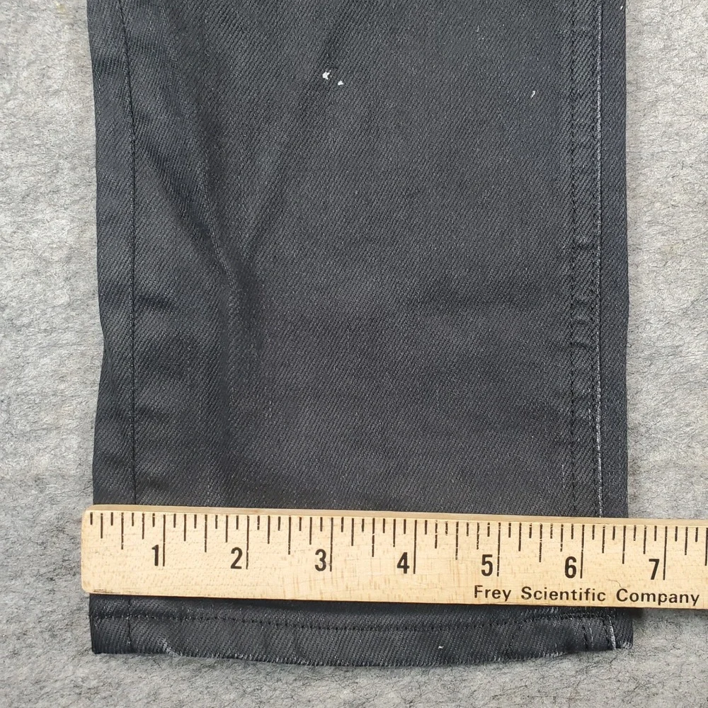 Nudie Jeans Mens 32x32 Black Faded Paint Splatter Organic Cotton Thin Finn Slim